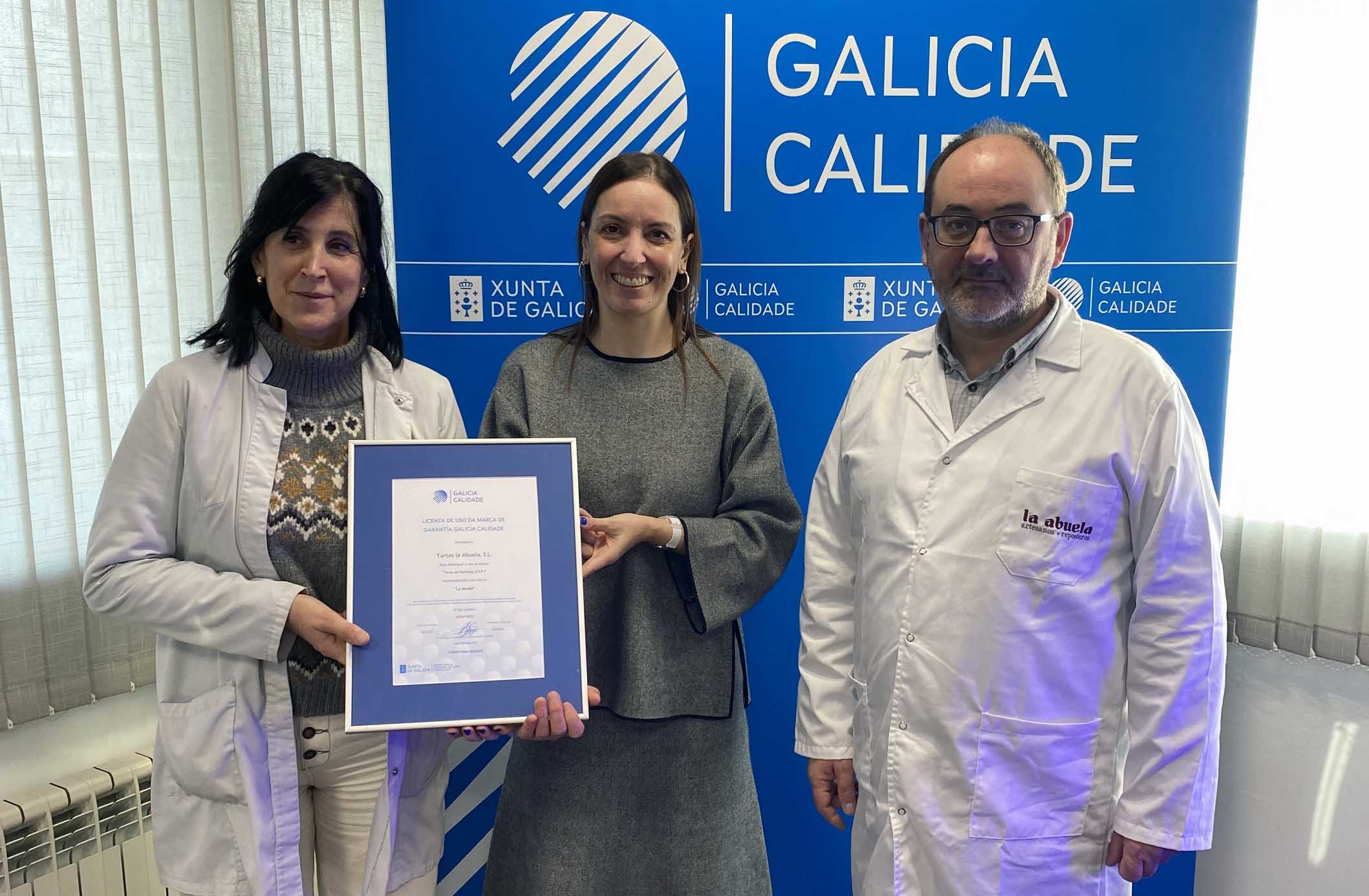Galicia Calidade certifica los productos de la empresa Tartas La Abuela