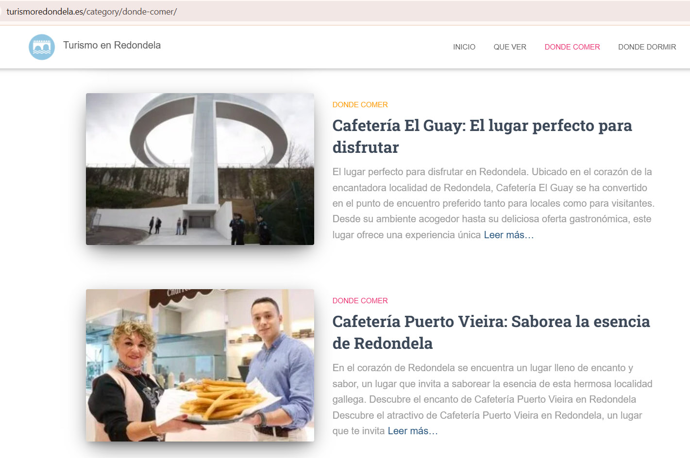 El Concello denuncia una página web de turismo de Redondela fraudulenta