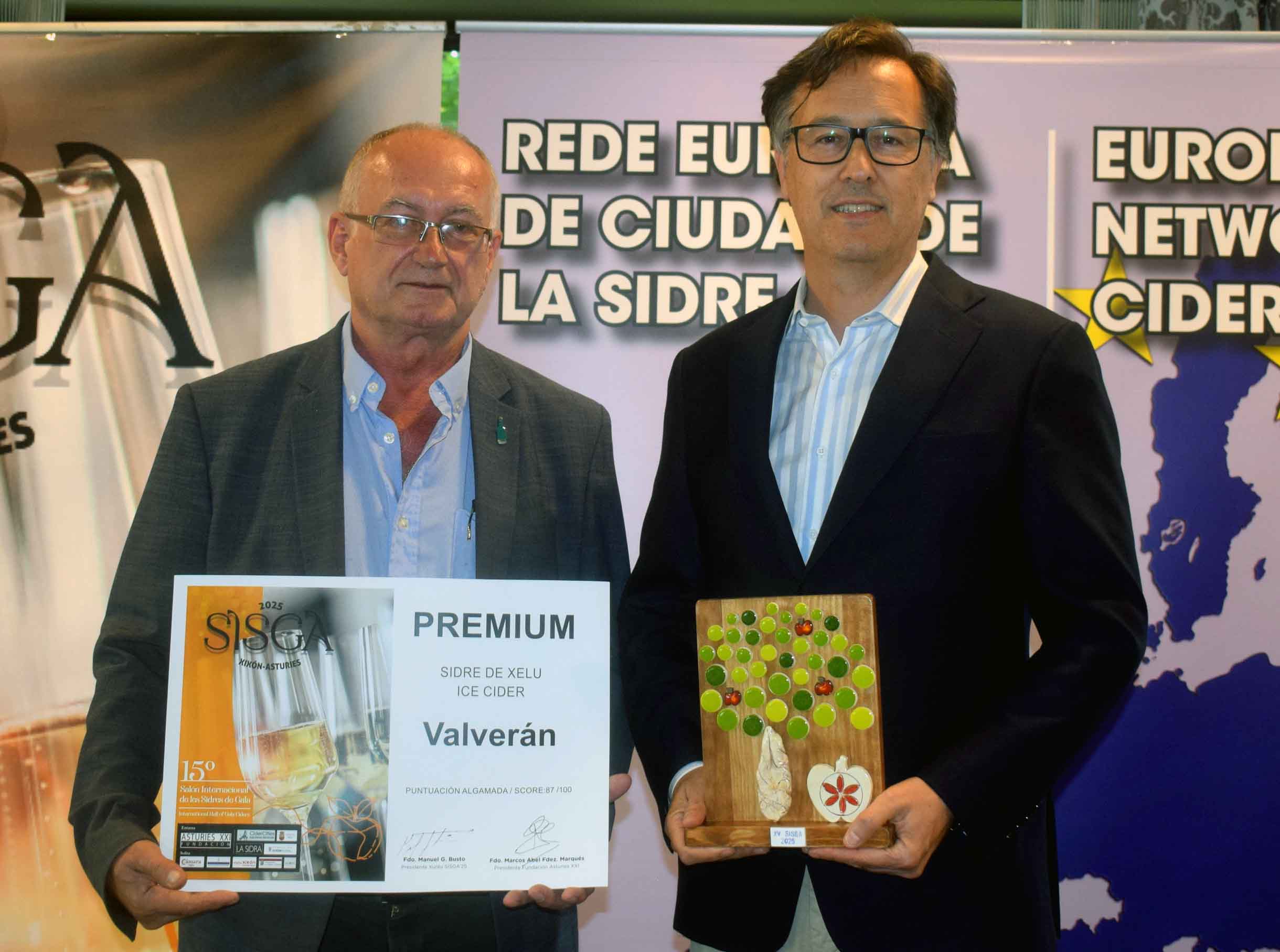 Valverán 20 manzanas, mejor sidra de hielo en el Salón Internacional de Sidras de Gala