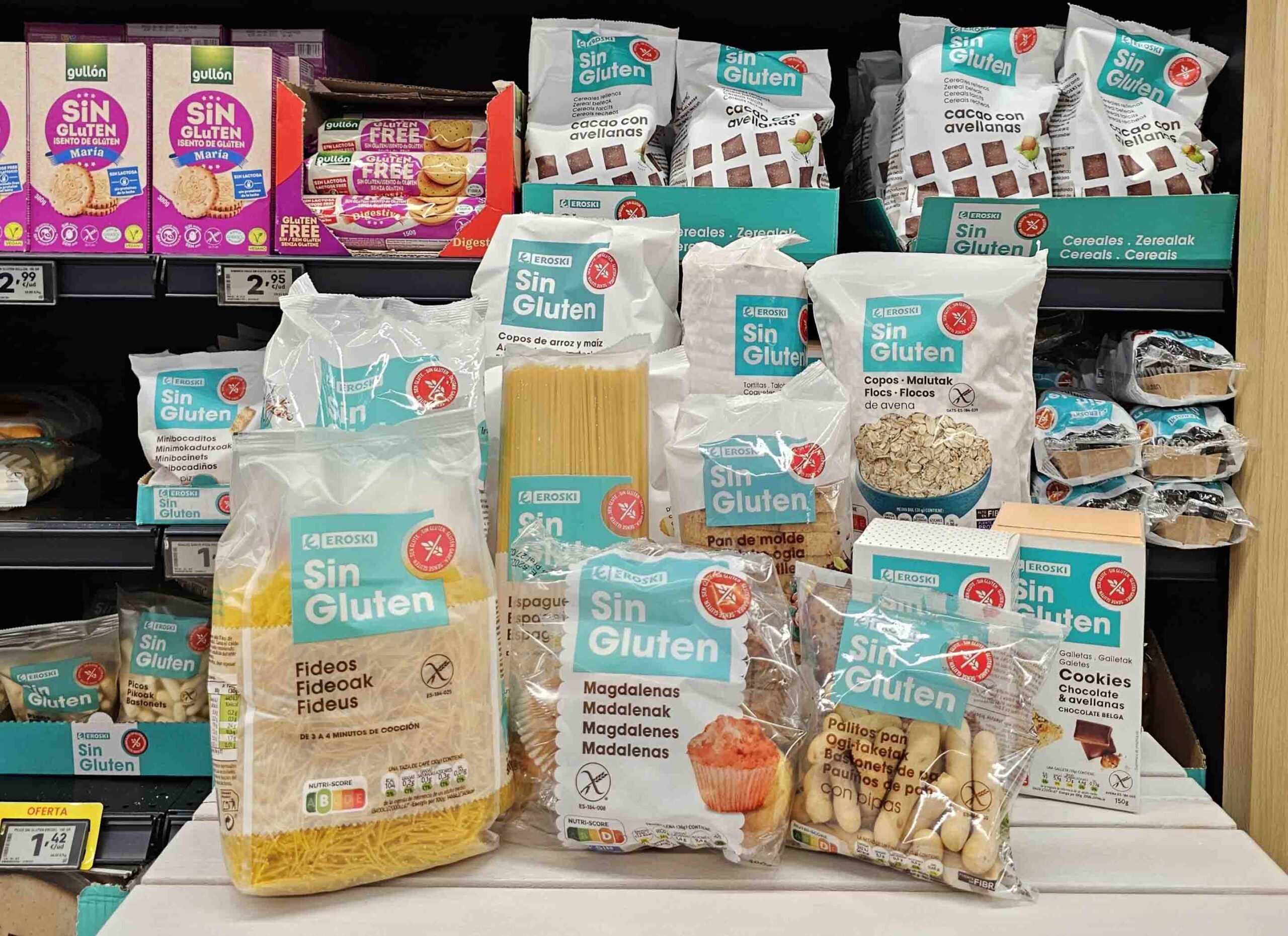 Los asociados de Acega tendrán descuentos en los productos sin gluten de Vegalsa-Eroski