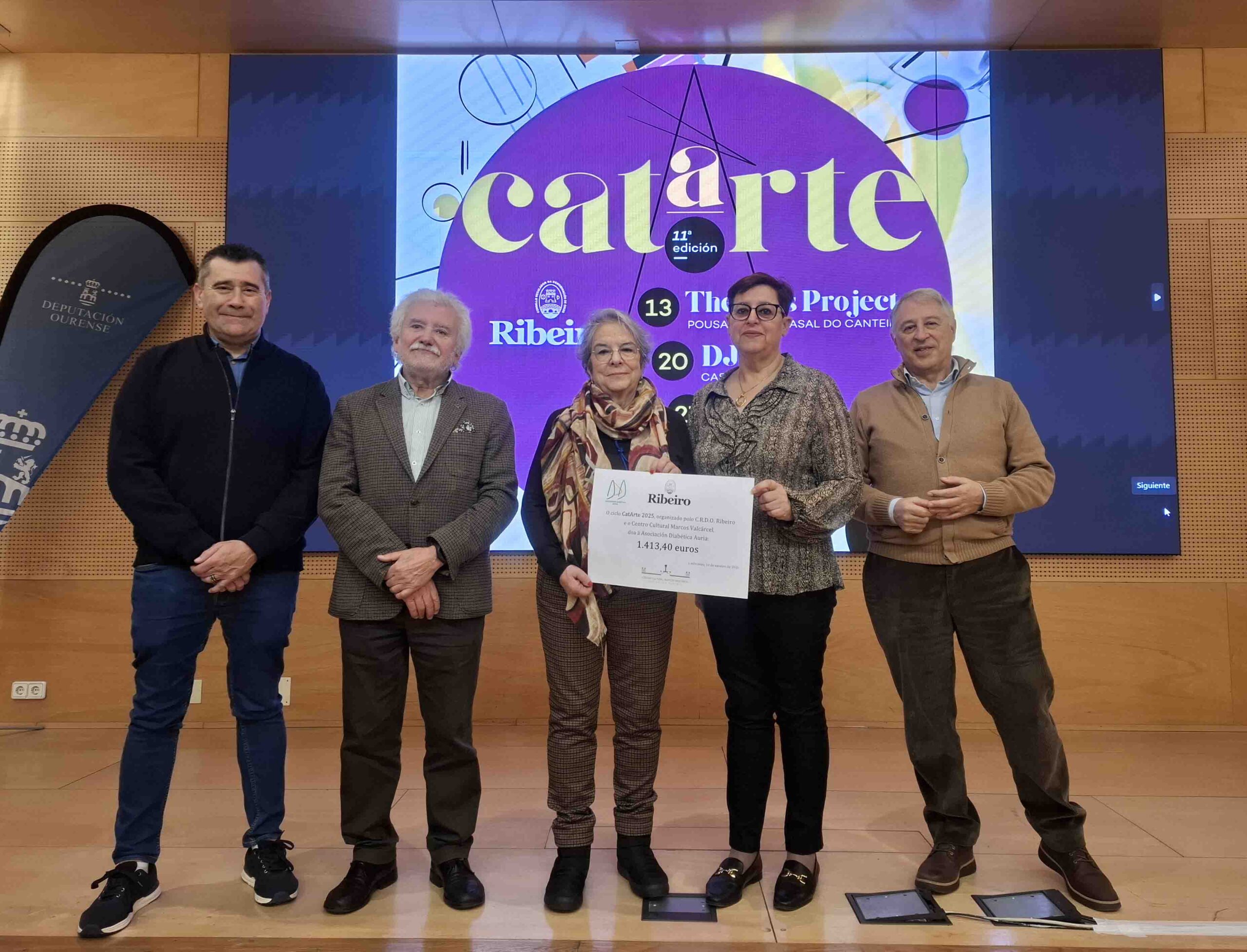 La DO Ribeiro hace entrega del cheque solidario de ‘Catarte’