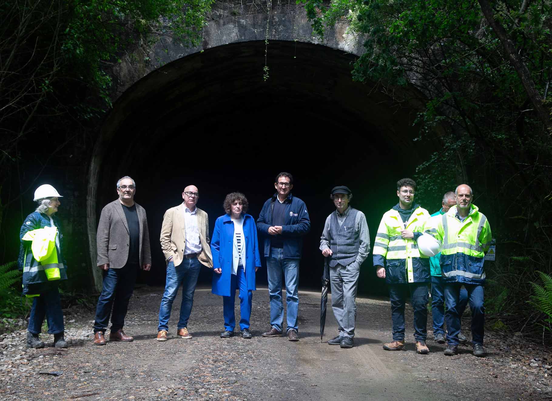 Deputación y Concello de Santiago pasan revista a las obras de la Vía Verde