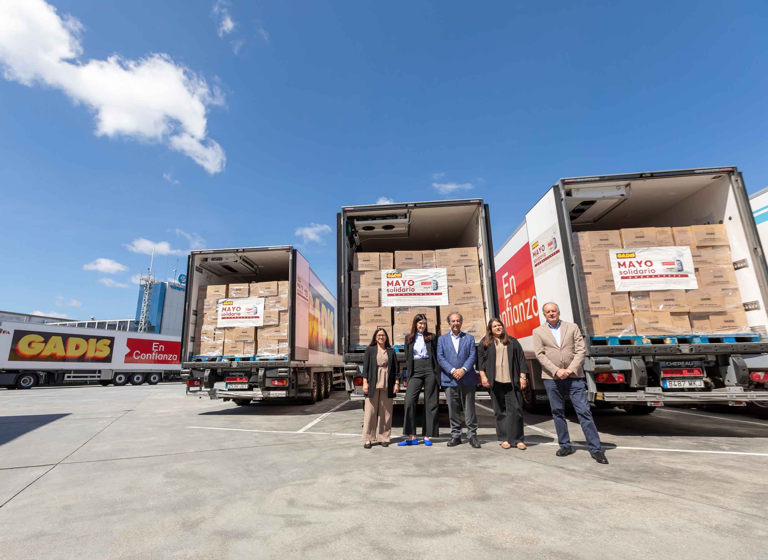 Gadis reparte 125 toneladas de productos entre 12 bancos de alimentos